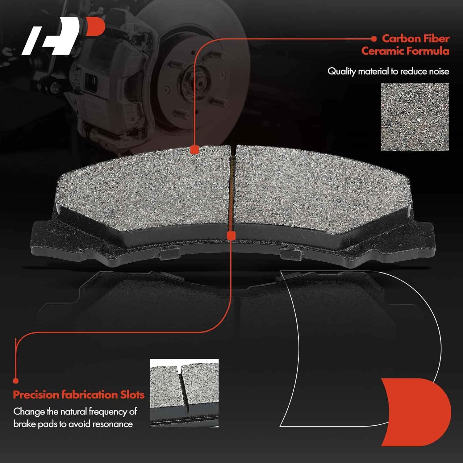 A-Premium 11.93 in (303mm) Front Vented Disc Brake Rotors + Ceramic Pads Kit Compatible with Select Buick and Chevy Models - Lucerne 06-11, Impala 06-13, Impala Limited 14-16, Monte Carlo 06-07, 6-PC