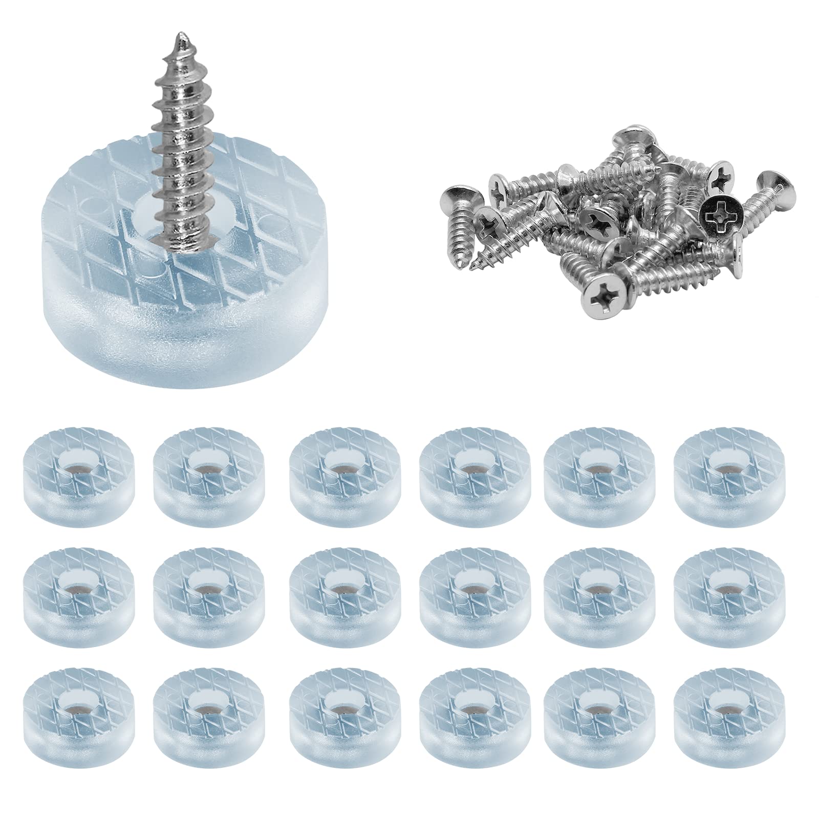 Buy Bivethoi20 Pcs Rubber Furniture Pads, Clear Round Non Slip Hardwood