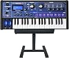Bundle: 1 Novation MiniNova 37-Key Compact Studio Live Sound USB MIDI Keyboard Synthesizer Bundle With 1 Rockville AIR-BENCH KeyboardPiano Bench Chair Hydraulic Air Lift, Padding