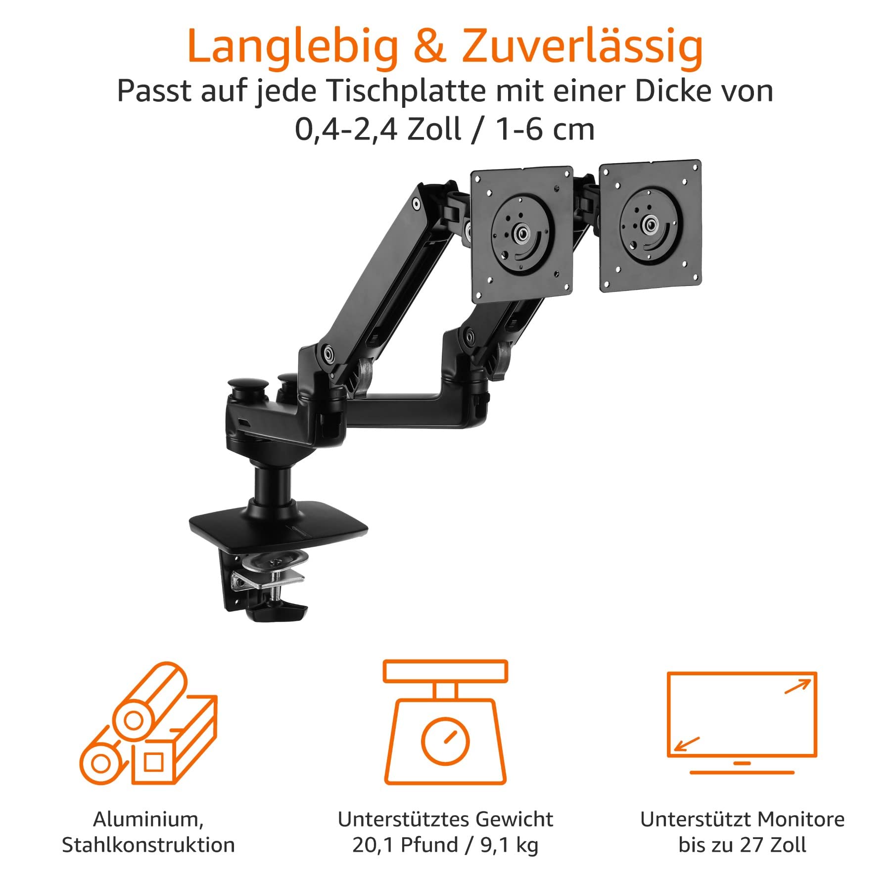 AmazonBasic dual Monitor Arm （エルゴトロンOEM） AmazonBasic dual Monitor Arm （エルゴトロンOEM） AmazonBasic