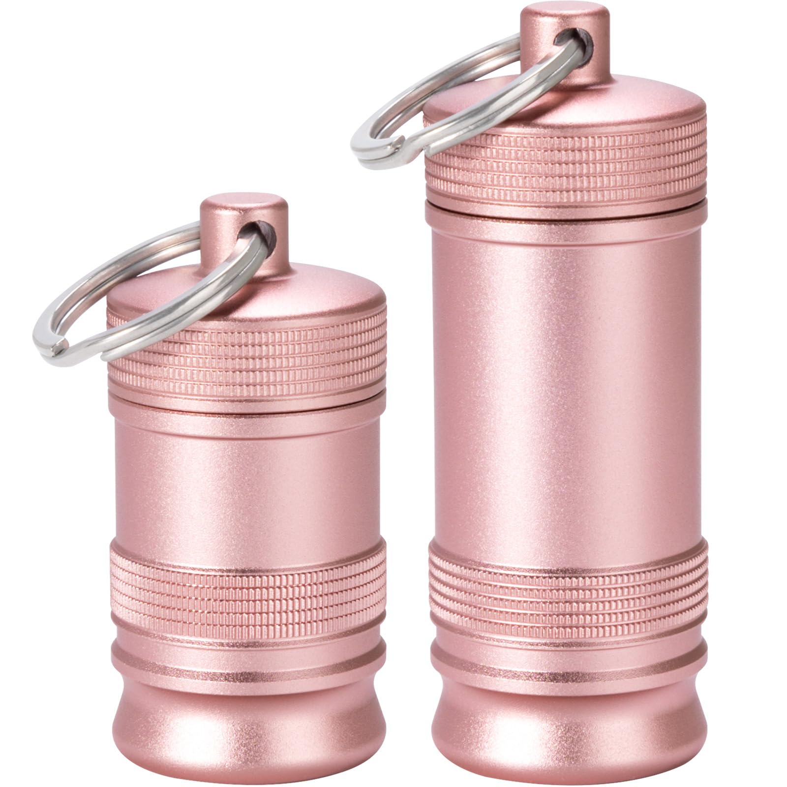 Portable Keychain Pill Holder Case - Small Waterproof Aluminium Alloy Portable Pill Box, Metal Pill Container for Purse Daily Medicine Carrier