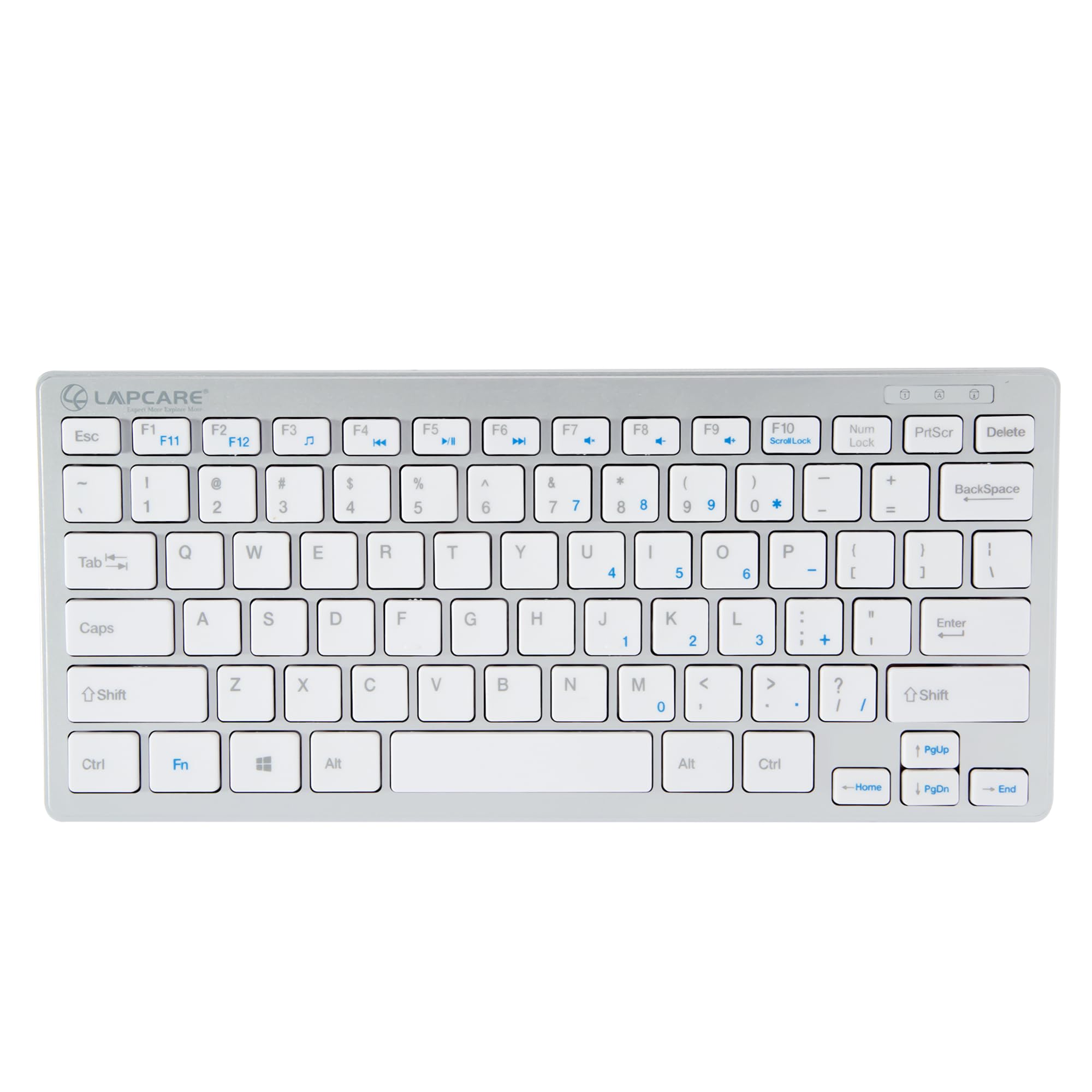 Lapcare D-lite Plus Wireless Keyboard with 2.4 GHz & 10 M BT Range &87 Keys, 8 Million Key Life, Minimalist Design,Compatible Window98, ME, 2000, XP, Windows VISTA/7/8/10,Linux (D-Lite + Silver) (B0D3TH1RGG) Amazon Price History, Amazon Price Tracker