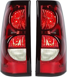 Genérico Luz trasera Luces traseras traseras izquierda y derecha, color rojo y negro, 55112990AC, lámparas de freno impermeables, 2 uds.