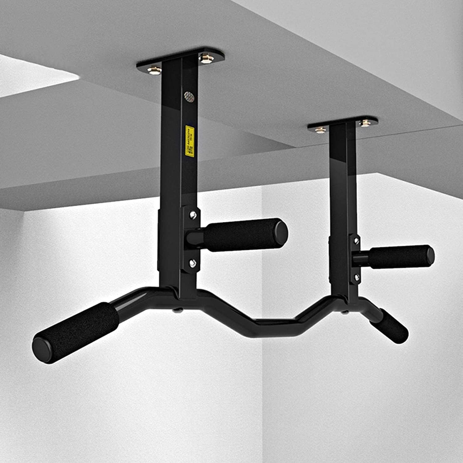 JYDQM Pull Up Bar Home Gym Strength Training Indoor Fitness, Ceiling Beam Bottom, Pull-Ups, Multi-Position Horizontal Bar, Fitness Horizontal Bar, Pull-Ups, Black (Size : B)