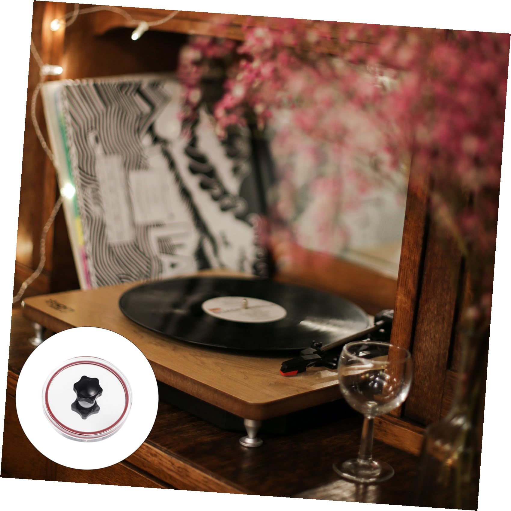 SHINEOFI Strumento Protettivo per Etichette Dischi in Vinile, con Design Arrotondato e Materiale Acrilico e Silicone per Pulizia e Conservazione