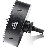 Vista 43 de Sierra perforadora de 3 1/2" (89 mm) para madera y plástico, broca de núcleo de cortador de agujeros bimetálico HSS para paneles de yeso, tableros