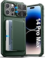 Vista 66 de ATATOO Funda tipo cartera para iPhone 16 con tarjetero (almacena 3-5 tarjetas) [bloqueo RFID] y funda deslizante para cámara, protección de grado