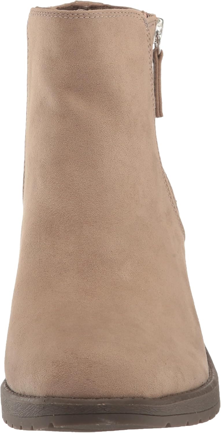 Dr. Scholl's Shoes Women's Chloe Booties Ankle Boot, Taupe Fabric, 11 Wide - Image 2
