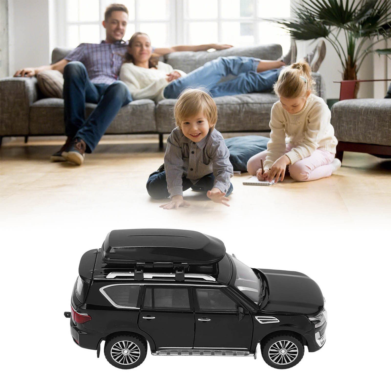 RiToEasysports Modellino di Auto SUV, Pull Back con Suono e Luce, Giocattolo in Metallo 1/32, per Ragazzi Ragazze Collezione Regalo Divertimento