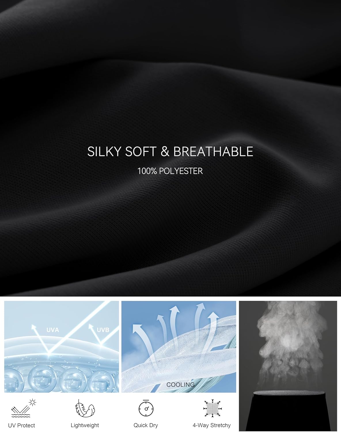 SANTINY Women's Rash Guard UPF50+ SPF Long Sleeve Swimsuits Top UV Sun Protection Swim Shirts for Woman with Zip - Image 6