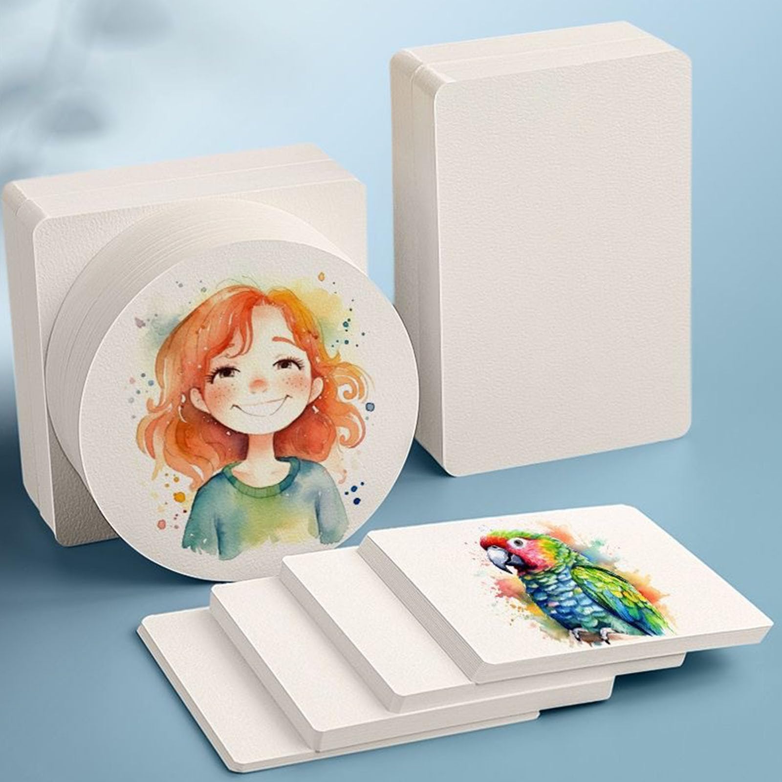 Amazon.co.jp: 50 枚の水彩紙 300GSM コールドプレステクスチャー絵画