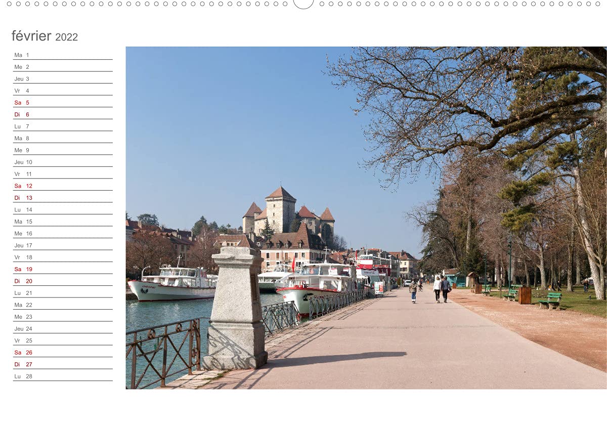 Coup d'oeil sur le Lac d'Annecy (Premium, hochwertiger DIN A2 Wandkalender 2022, Kunstdruck in Hochglanz): Paysages superbes présentant un intérêt ... majeur. (Calendrier anniversaire, 14 Pages )