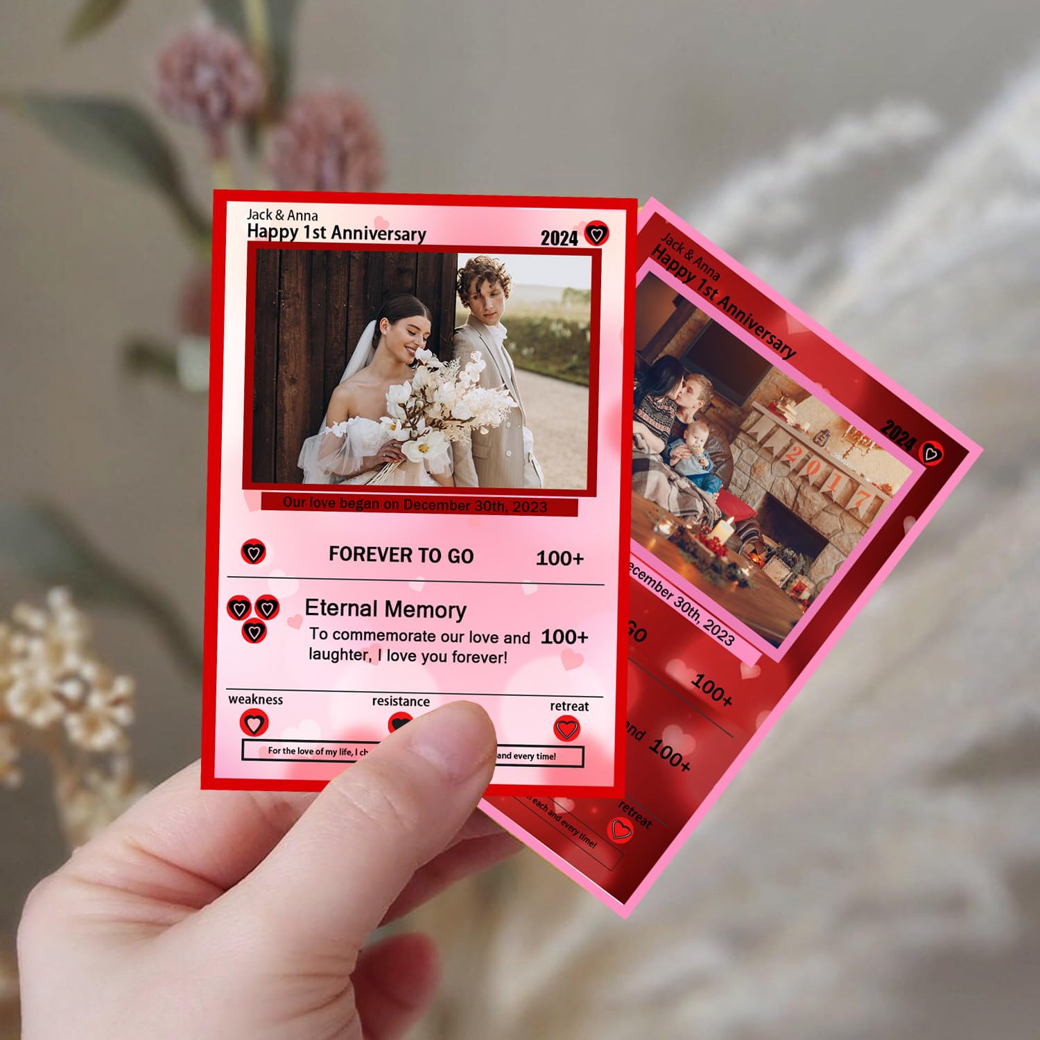 pokemon card custom couple Amazon.com: Personalized Poke Card Anniversary Card main image 1