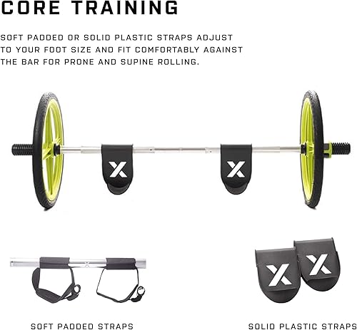 Miniatura 3 de AXLE Juego de pesas de barra, barras y pesas de entrenamiento de fuerza compatibles con banda de fuerza, barra de peso versátil y plegable para peso