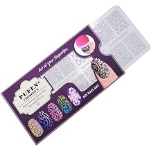 PUEEN Nail Art Stamping Plate - Fancy Lover 02-125x65mm Unique Nailart Polish Stamping Manicure Image Plates Accessories Kit BH000664