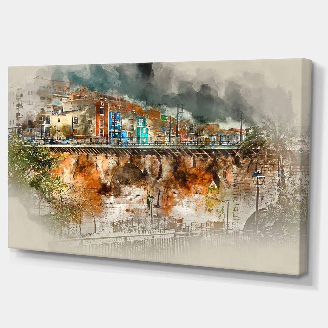 Designart PT11772-40-20 Villajoyosa Town Digital Painting
