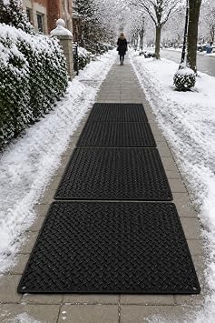 10 X 30 in Electric Snow Melting Mats, 3 Pack Heated Outdoor Walkway Mats, Waterproof Anti-Slip Ice Melting Mats for Winter Snow Removal, Sidewalks, Doorways, Steps 3PCS1030"