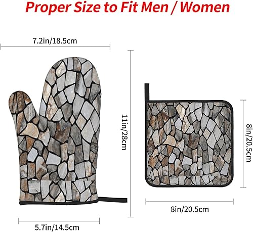 Miniatura 10 de Juego de 4 manoplas para horno y agarraderas florales mexicanas, guantes de cocina estilo campestre, antideslizantes, resistentes al calor, guantes