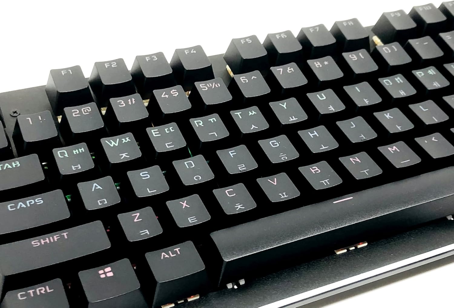 132 Keys Korean Backlit Keycaps OEM Profile Keycap Gamer Officer DIY for MX Mechanical Keyboard Removable Keycaps Set for 61 87 104 Full Size Mechanical Keyboard (Keycap Only) (Korean Black)