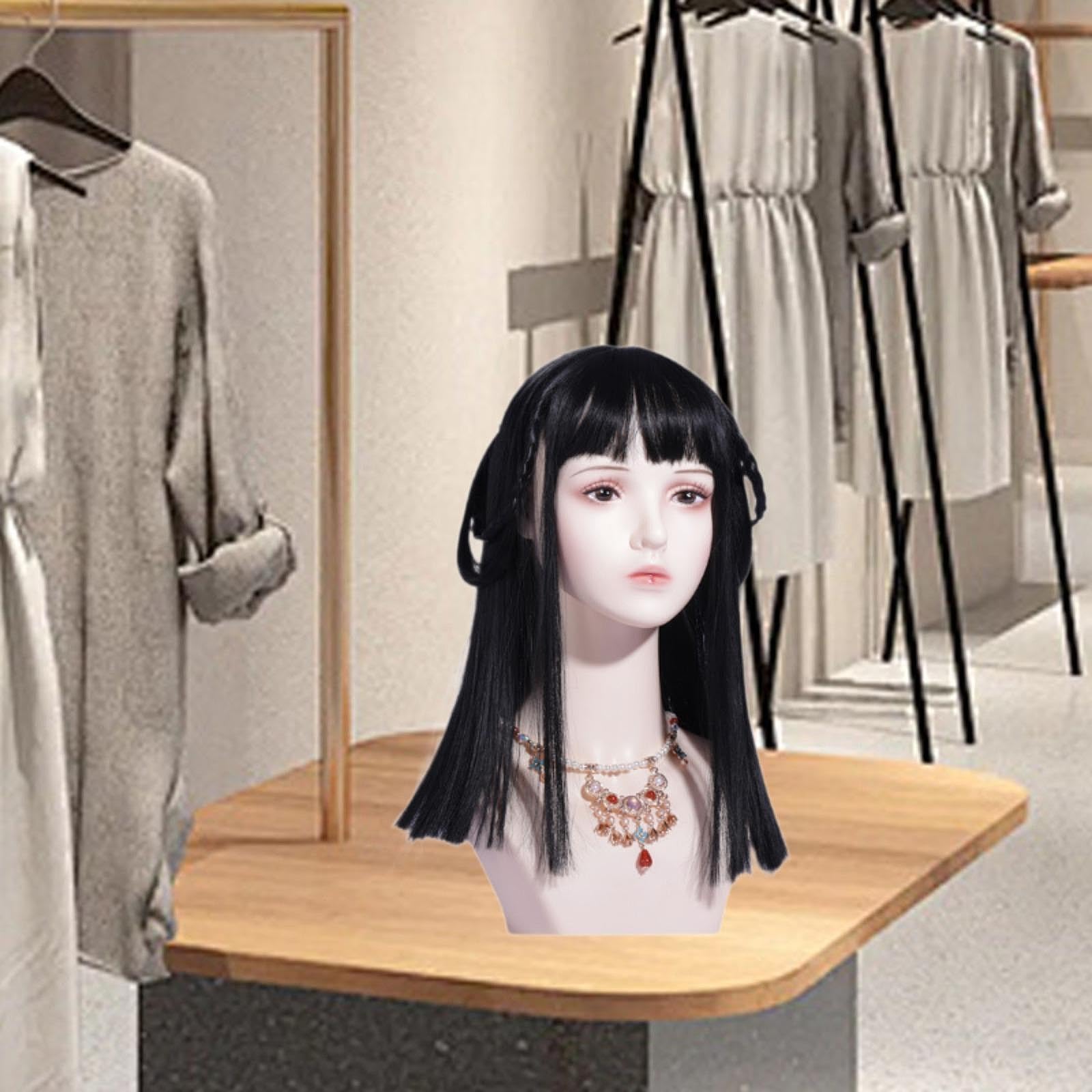 harayaa Pantalla de collar Mannequin Head Suportador de la exhibición Multipropósito Multipropulsor Pitchante para gafas