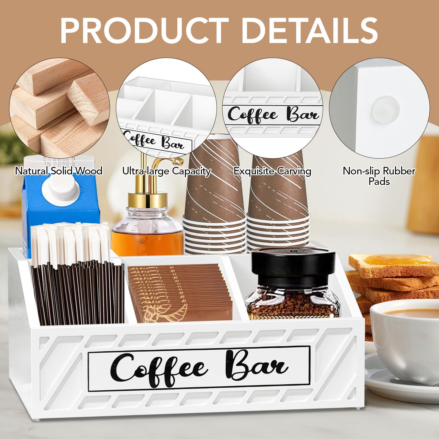 Soporte para cápsulas de café (blanco)