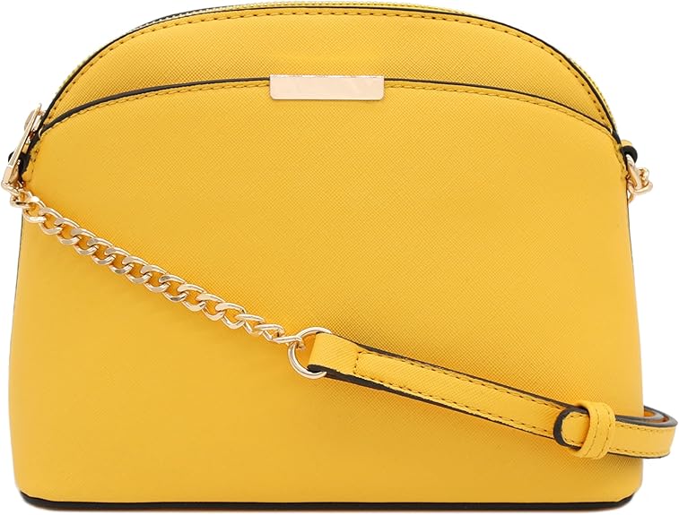 Small Dome Saffiano Crossbody Bag