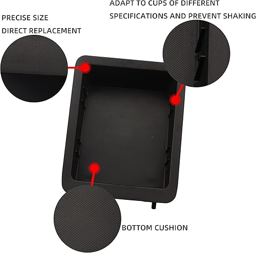 Miniatura 3 de Dasbecan Soporte para taza de consola central delantera compatible con Chevrolet Avalanche 2007-2013 Silverado Suburban Tahoe GMC Sierra Yukon XL