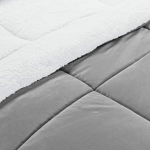 Miniatura 5 de Elegant Comfort - El juego de edredón reversible de 3 piezas más suave y acogedor, pesado, relleno microgamuza alternativa al plumón, diseño a