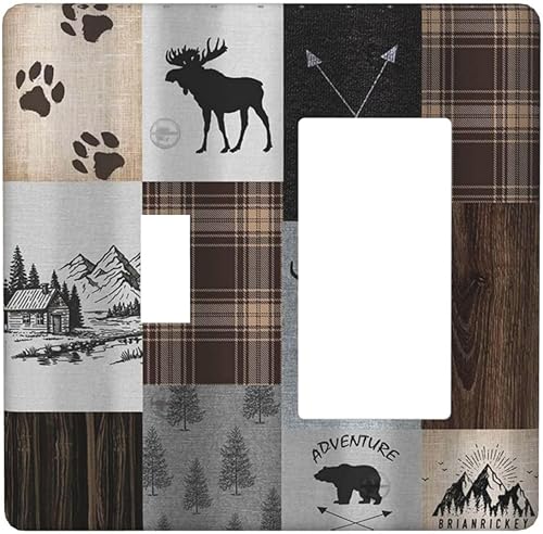 Miniatura 9 de Cubierta de interruptor de luz de 1 cuadrilla con flores silvestres bohemias, plantas botánicas de naturaleza, acuarela, placa de pared de palanca