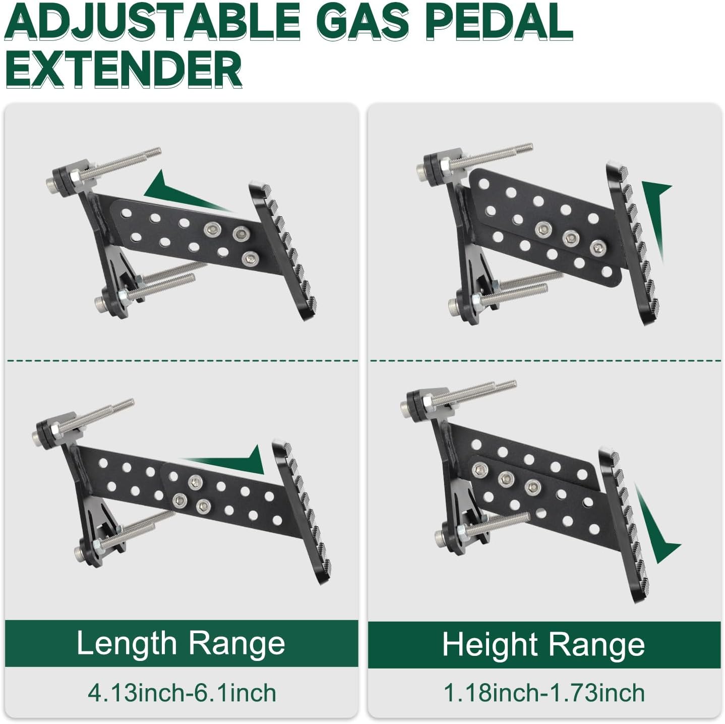 Gas and Brake Pedal Extenders,Universal Anti Slip Accelerator Pedal Extenders for Short People,Adjustable Car Pedal Extenders for Cars,Go Kart,Golf Carts