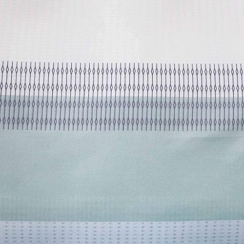 Miniatura 7 de Nanko Juego de funda de edredón tamaño matrimonial, 3 piezas de 80 x 90 pulgadas, color gris, menta, verde, a rayas, estampado de microfibra de