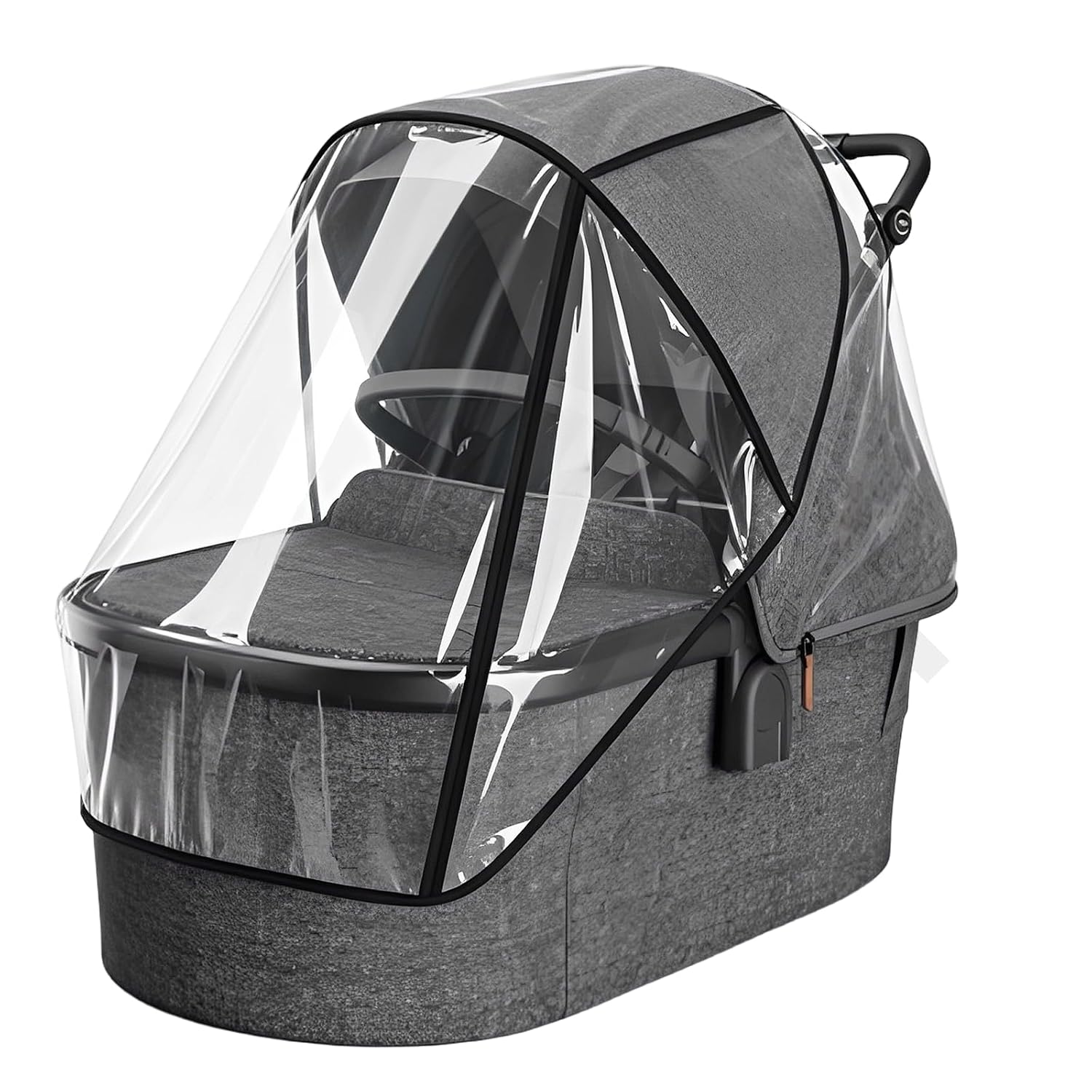 Bassinet Rain Cover Compatible with UPPAbaby Bassinet V3, Waterproof Breathable Weather Shield with Zipper, All-Weather Protection from Rain, Wind, Dust & Snow