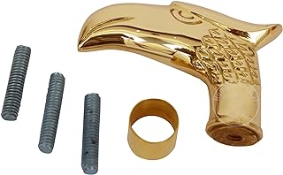 Vintage Cane Walking Stick Handle Eagle Head Cast Brass w/Outside Connector Rod