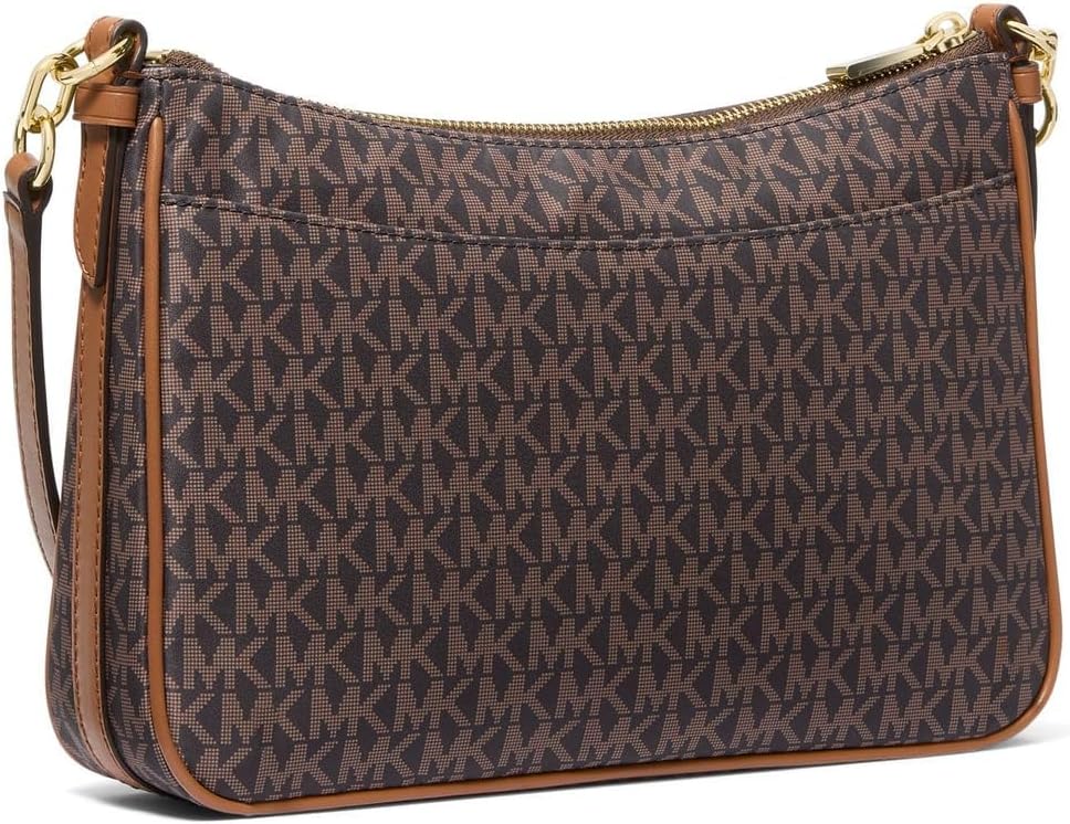 Michael Kors Jet Set Medium Top Zip Pochette Crossbody Bag, Gold-Tone - Image 2