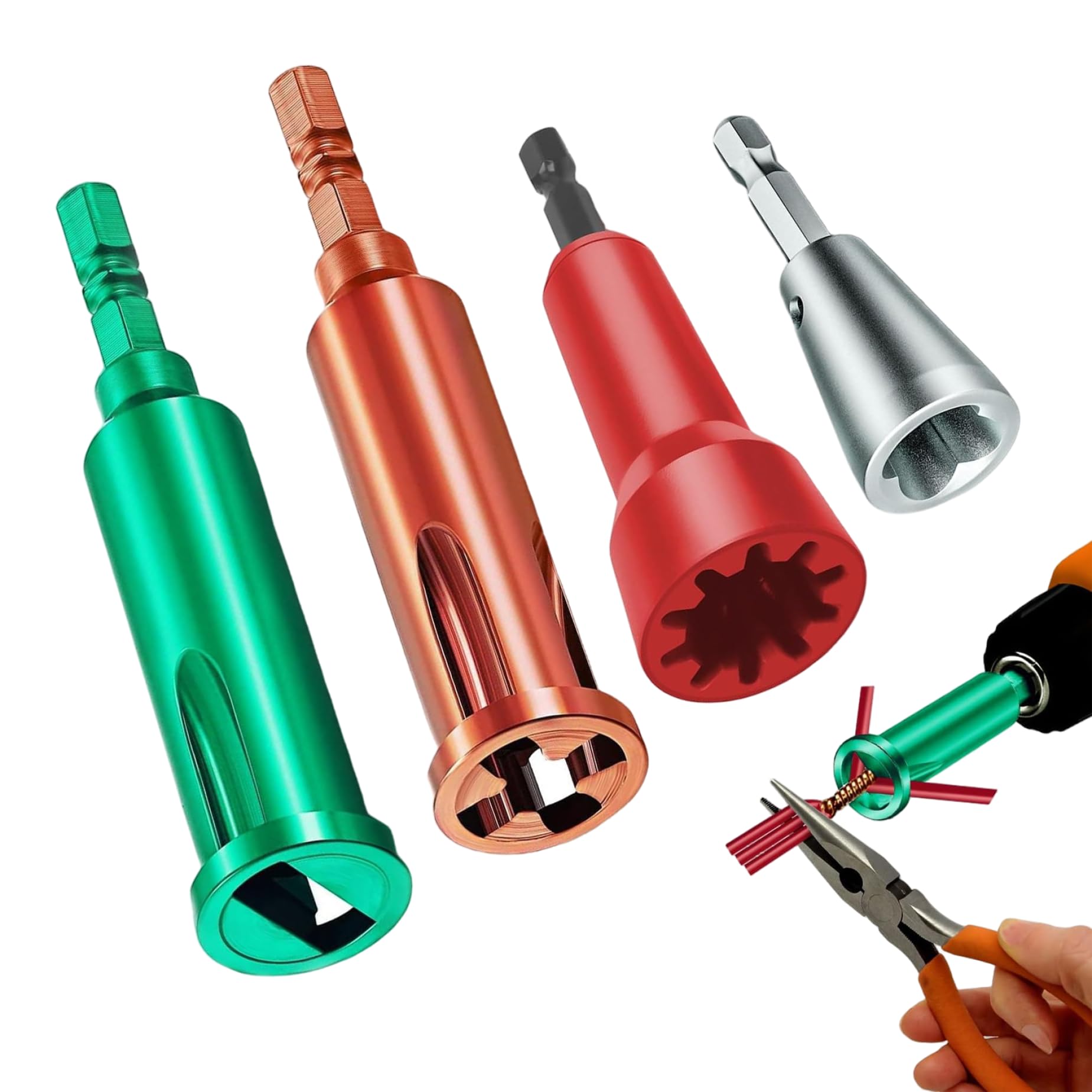 Torsion fil électrique pour perceuse avec tige hexagonale câblage 4pcs