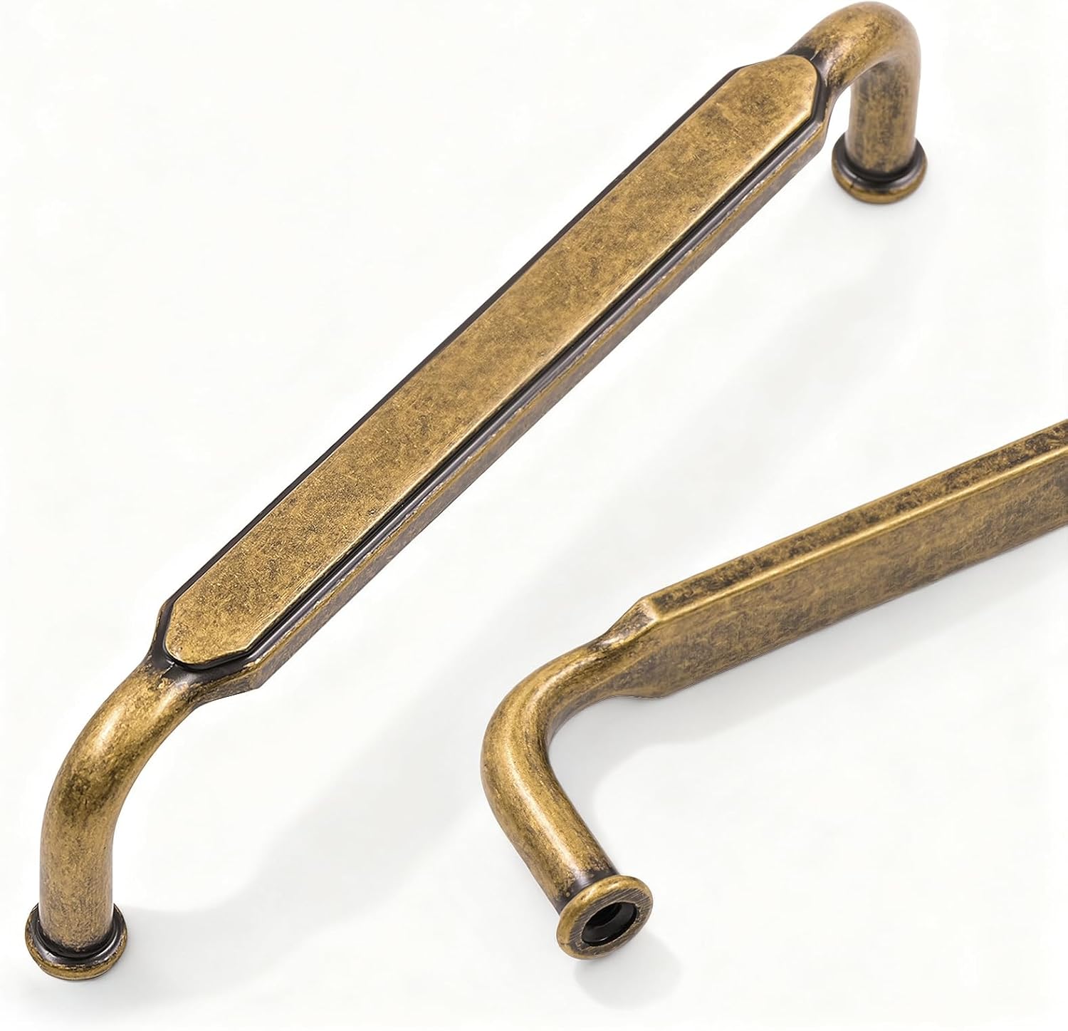 10 Pack 5 Inch(128mm) Antique Brass Cabinet Pulls Zinc Alloy Cabinet Handles,Antique Cabinet Pulls Kitchen Hardware