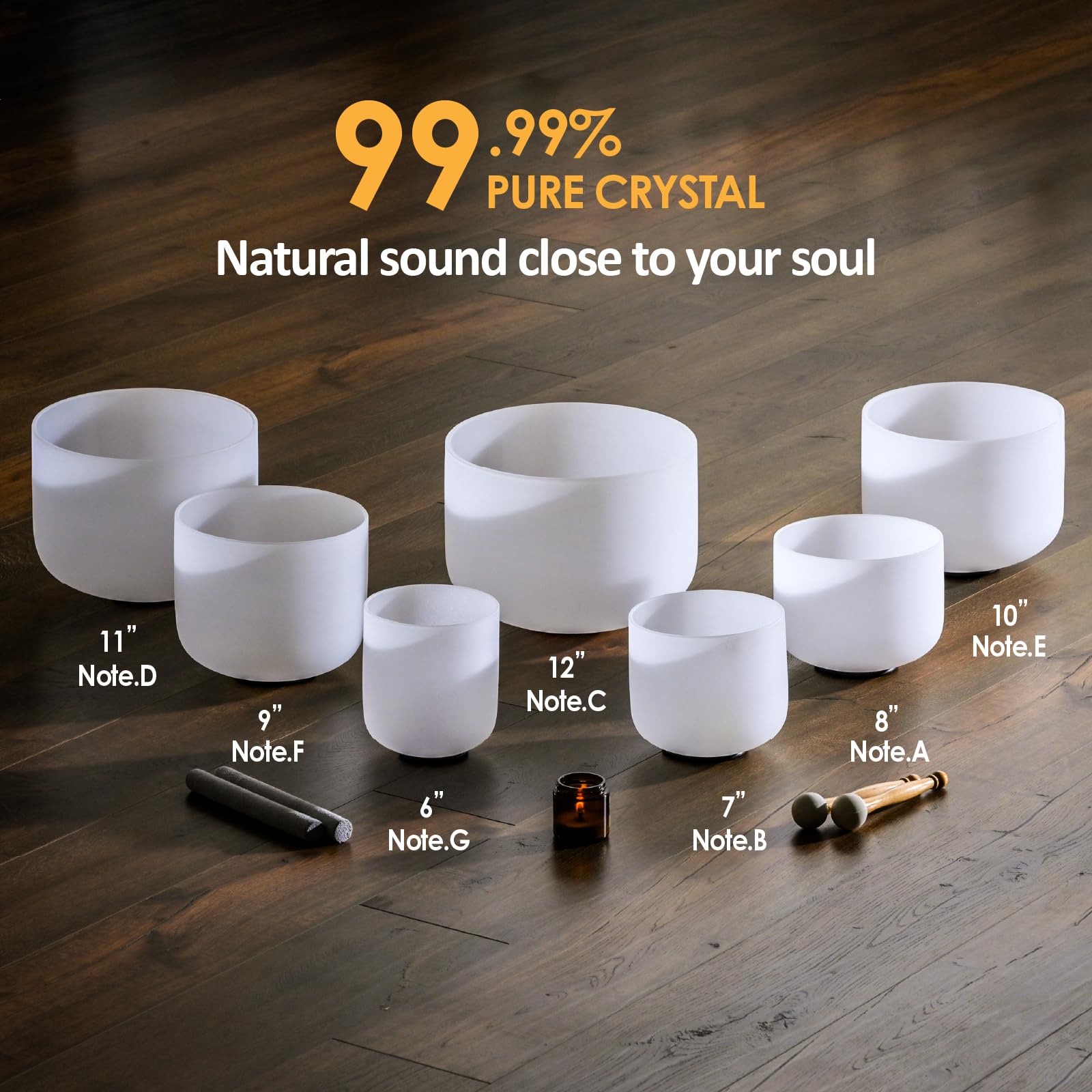 特注 432Hz クリスタル シンギング ボウル　7個セット 6〜12インチ Amazon.co.jp: 432HZ 6-12インチ クリスタル シンギングボウル 7個