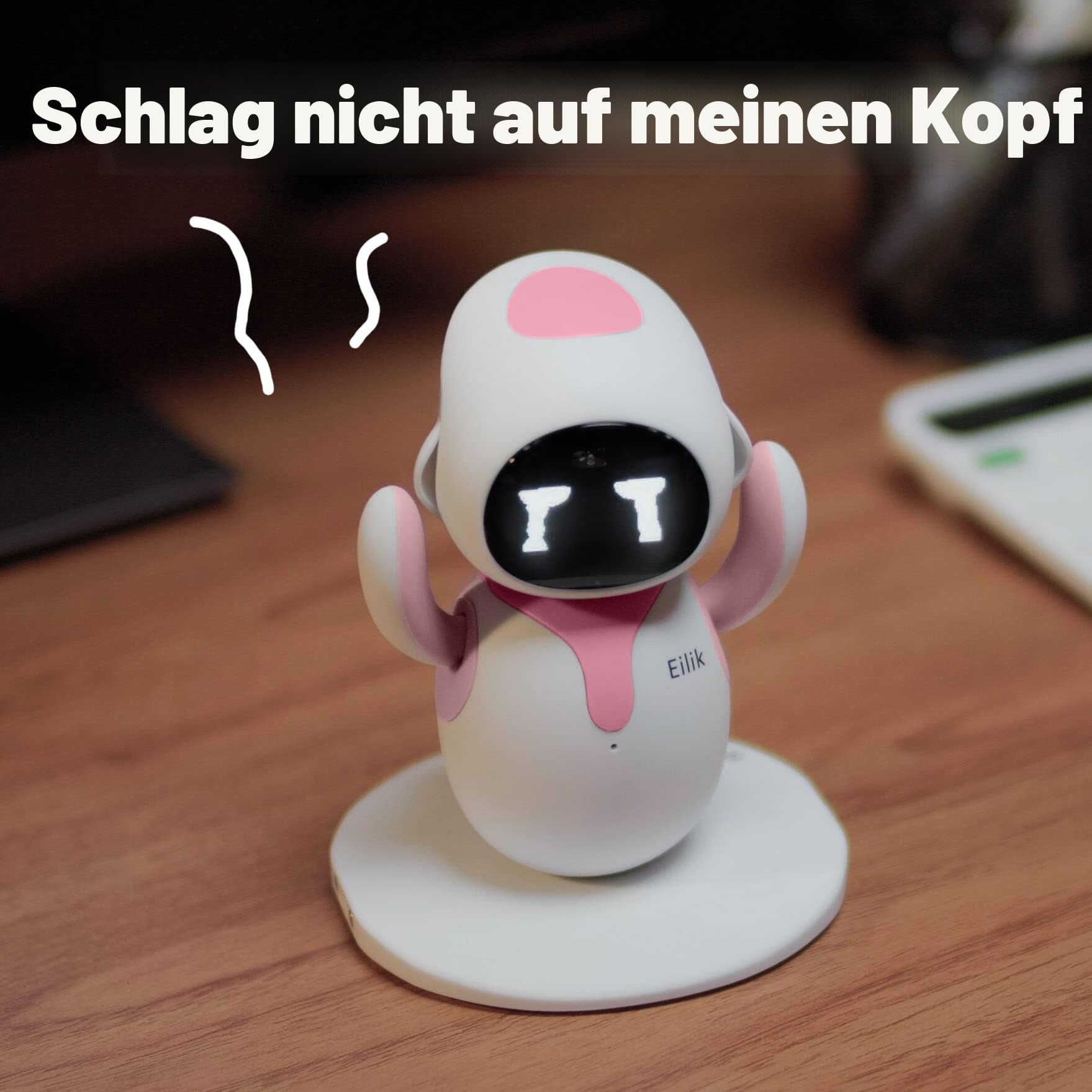 Eilik intelligenter Schreibtisch Roboter | für Kinder & Erwachsene, mit Emotionen Interaktionen und Animationen, Spielzeug Unterhaltung Begleiter Haustier Persönlicher Assistent, für mehr Spaß