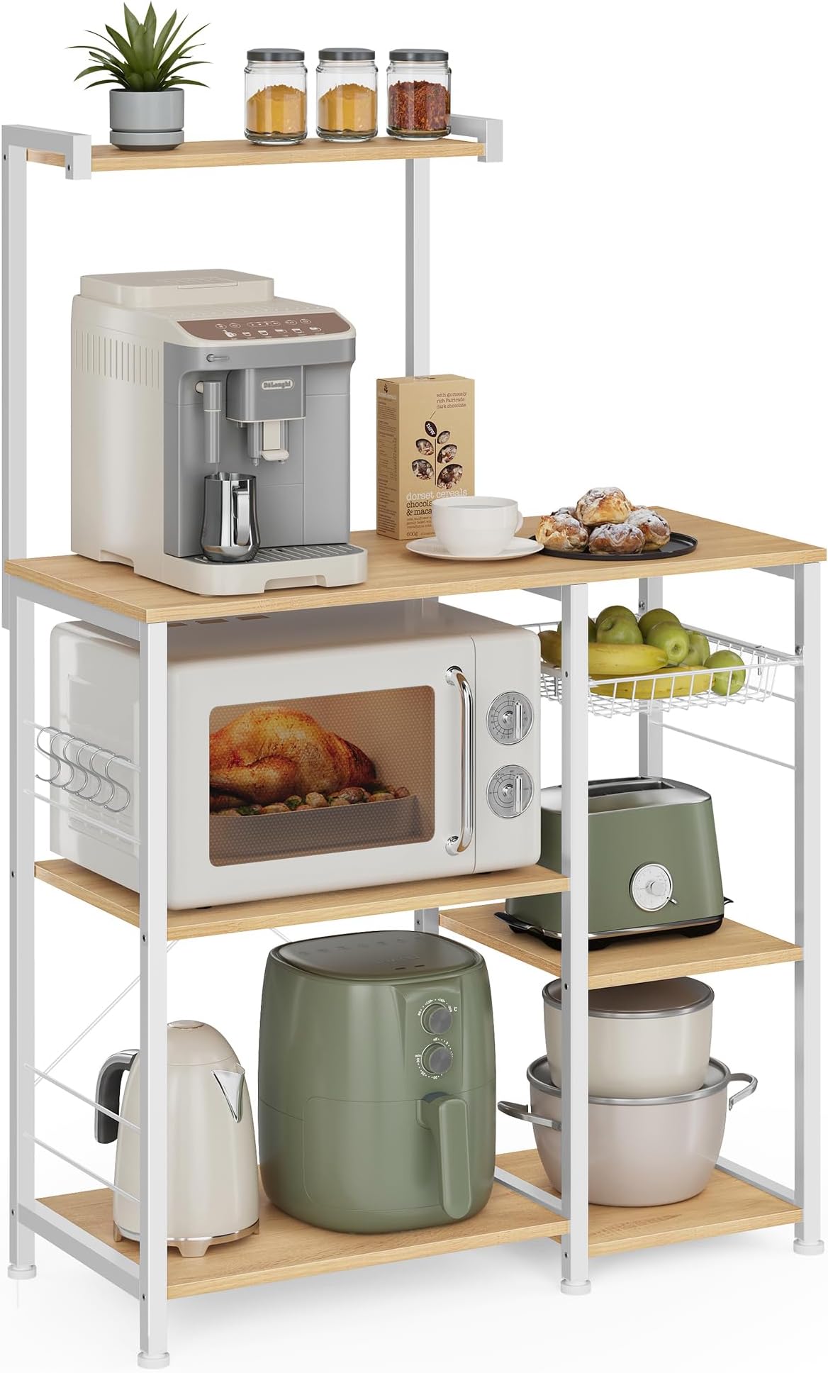 Vasagle Coffee Bar, Baker’s Rack For Kitchen With Storage, 6-tier... Vasagle Coffee Bar, Baker’s Rack For Kitchen With Storage, 6-tier...