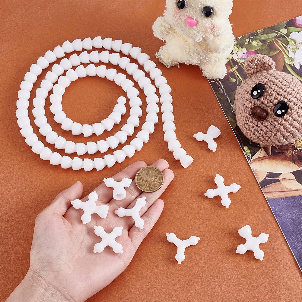 UNICRAFTALE 9 set Di Armatura Bambola Armatura Scheletro Mobile di 1 metri di Lungo 12mm con Connettori Petto 4Y e 4X Cornice Figura di Plastica per la Fabbricazione di Bambole