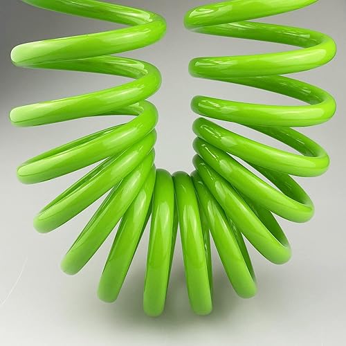 Miniatura 9 de Darnassus Manguera de Jardín, Manguera de Agua Rizada de PU Verde de 15 Pies con Conectores de Latón, Bobina de Manguera de Riego, Manguera de