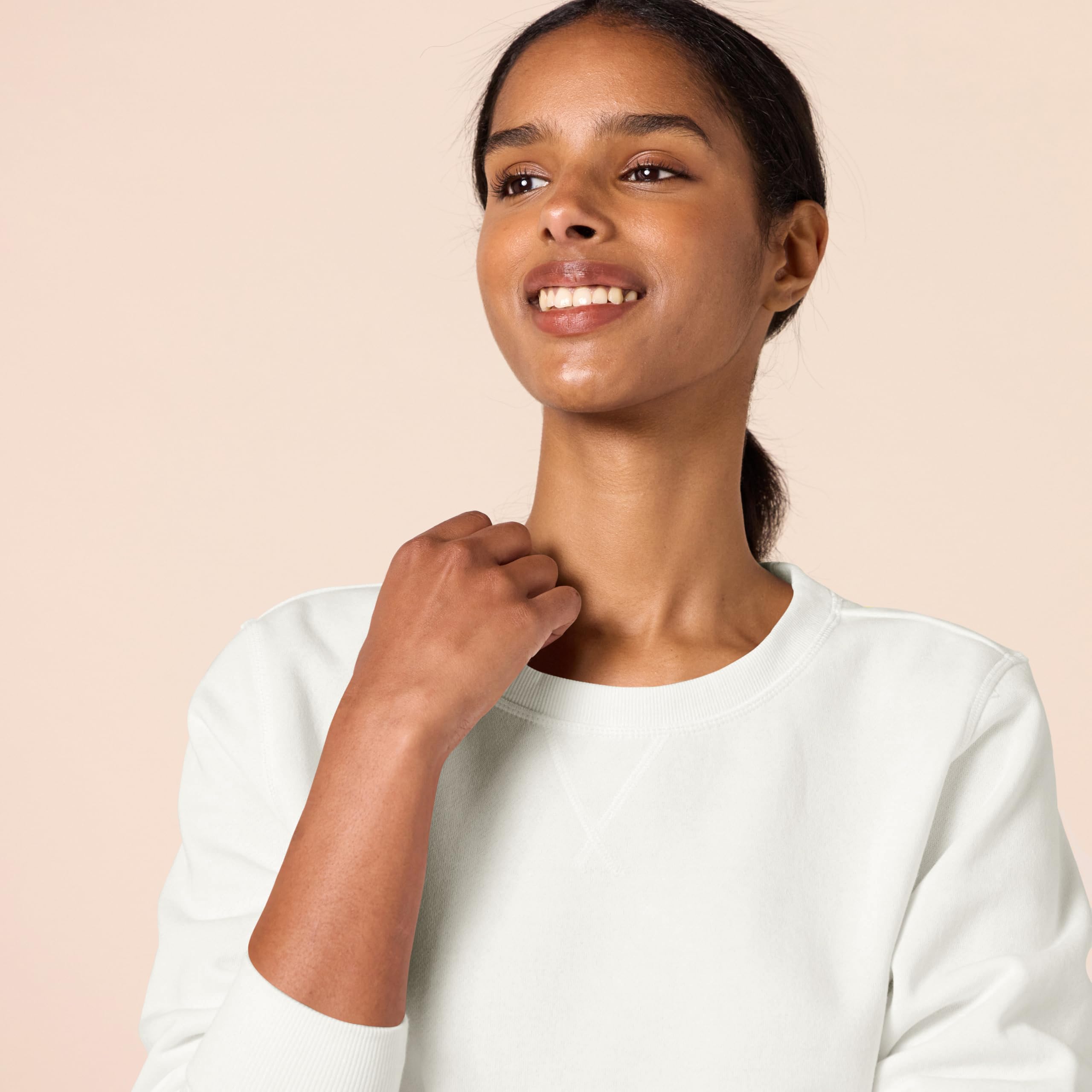 Amazon Essentials Felpa in Pile Girocollo (Disponibile in Taglie Forti) Donna