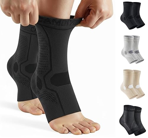 Vista 10 de CAMBIVO 1 par de tobilleras para hombres y mujeres, calcetines de compresión de tobillo para dolor de pies, uso diario, fitness, trabajo, alivio