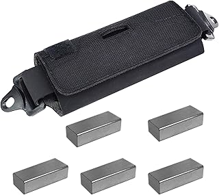 Action Union Airsoft Tactical Helmet Counterweight NVG Counterweight Pouch with Five Counter Blocks for OPS Core Fast BJ PJ MH. (Black)