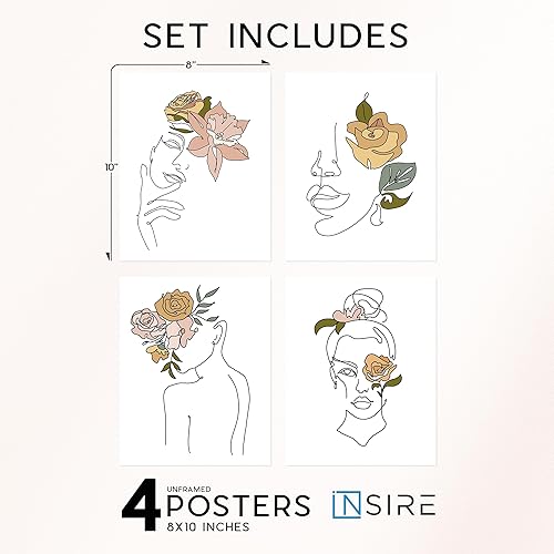 Miniatura 2 de Insire Arte de pared feminista, póster, arte de línea sin marco (8 x 10)