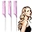 Goodofferplace 3 PCS Rat Tail Combs Parting Rattail Teasing Fine Tooth Comb with Metal Pick for Curly Hair,Detangling Parting Combs for Women,for Braiding,Styling Hair(Purple)
