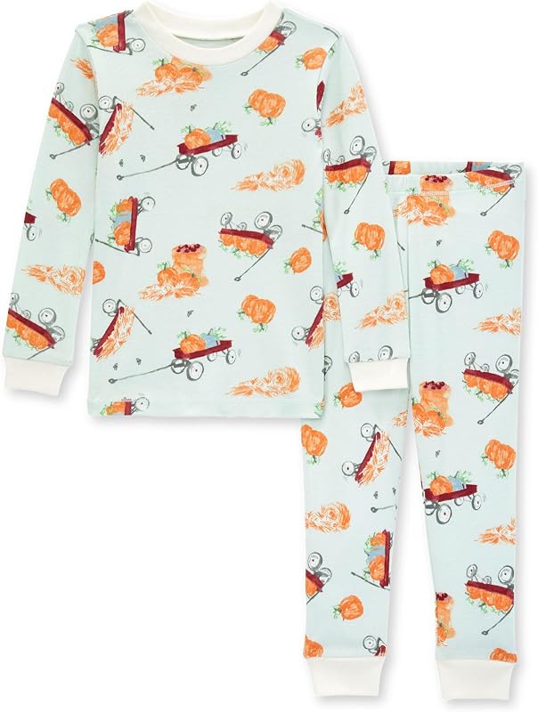Conjunto de pijama, remera y pantalón de 2 piezas para bebés, 100% algodón orgánico