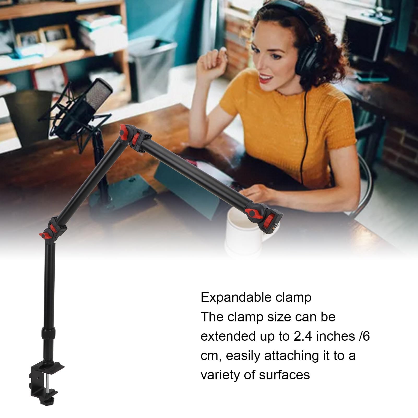 Alomejor Kamera Arm Klemme Halterung Stand mit Verstellbarem Design