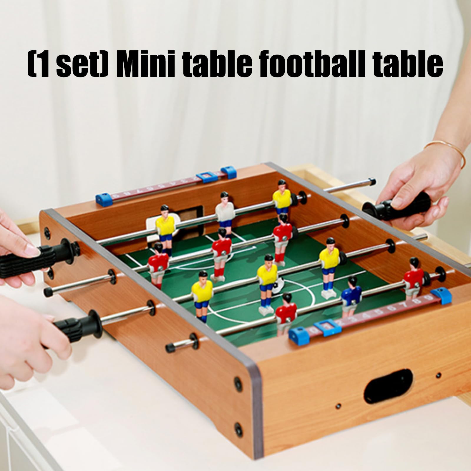 Family Connection - Juego de futbolín que mejora la coordinación de la mano con ácido acético participativo para madres y niños, portátil, pequeño escritorio