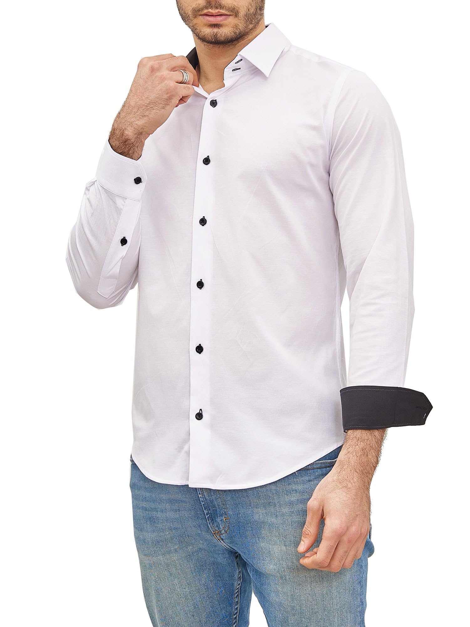 Subliminal Mode Chemise Homme Manches Longues | Coupe Classique | Confortable et Facile à Entretenir | Idéale pour Le Bureau et Sorties Décontractées